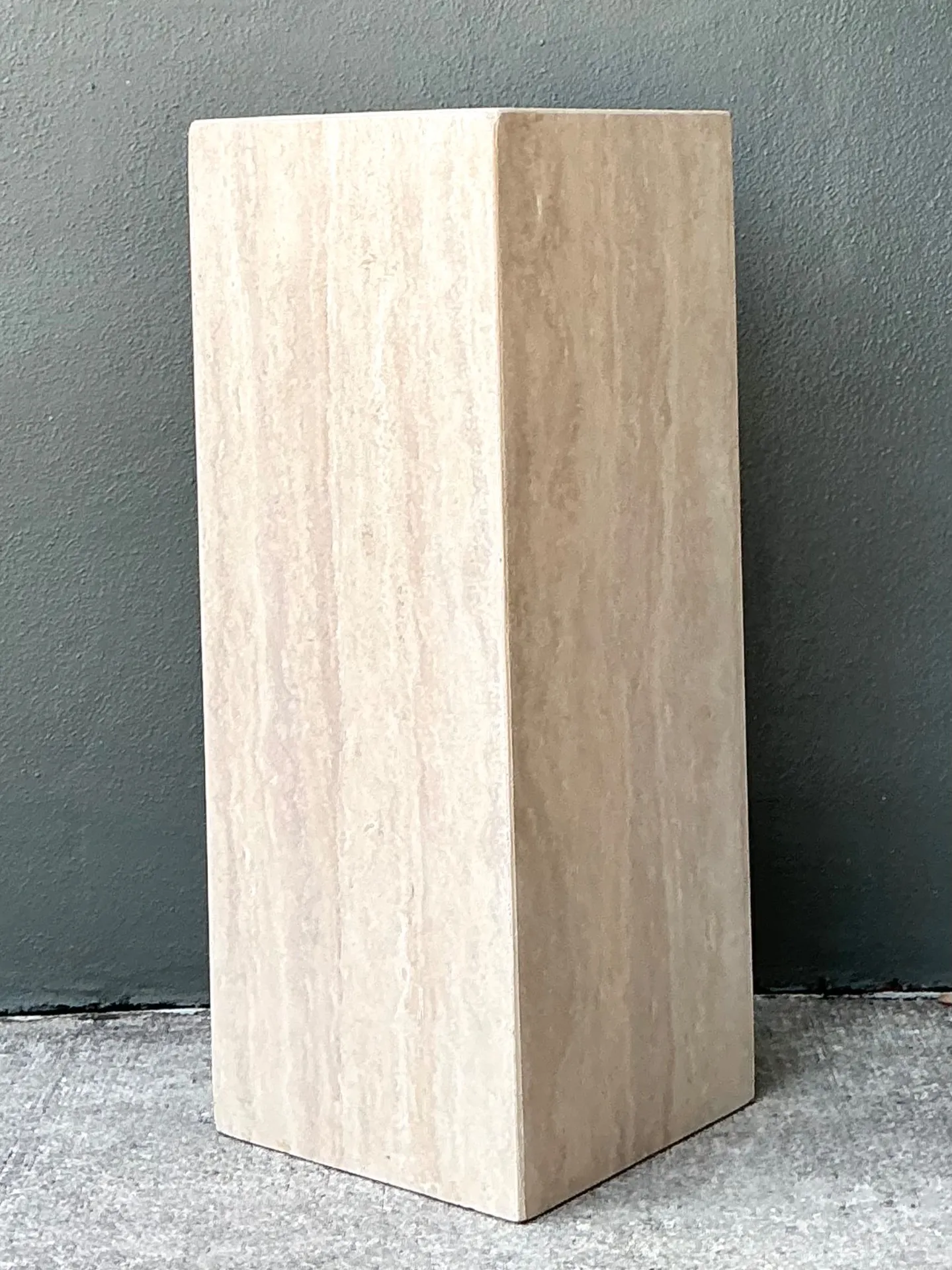 Vintage Travertine Pedestal Column — additional photo 8