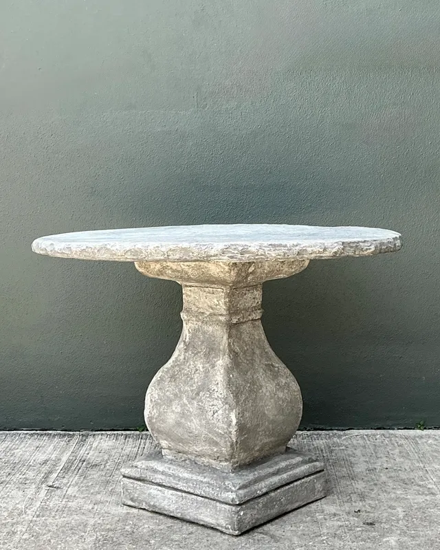 Vintage Cement Pedestal Table — additional photo 8