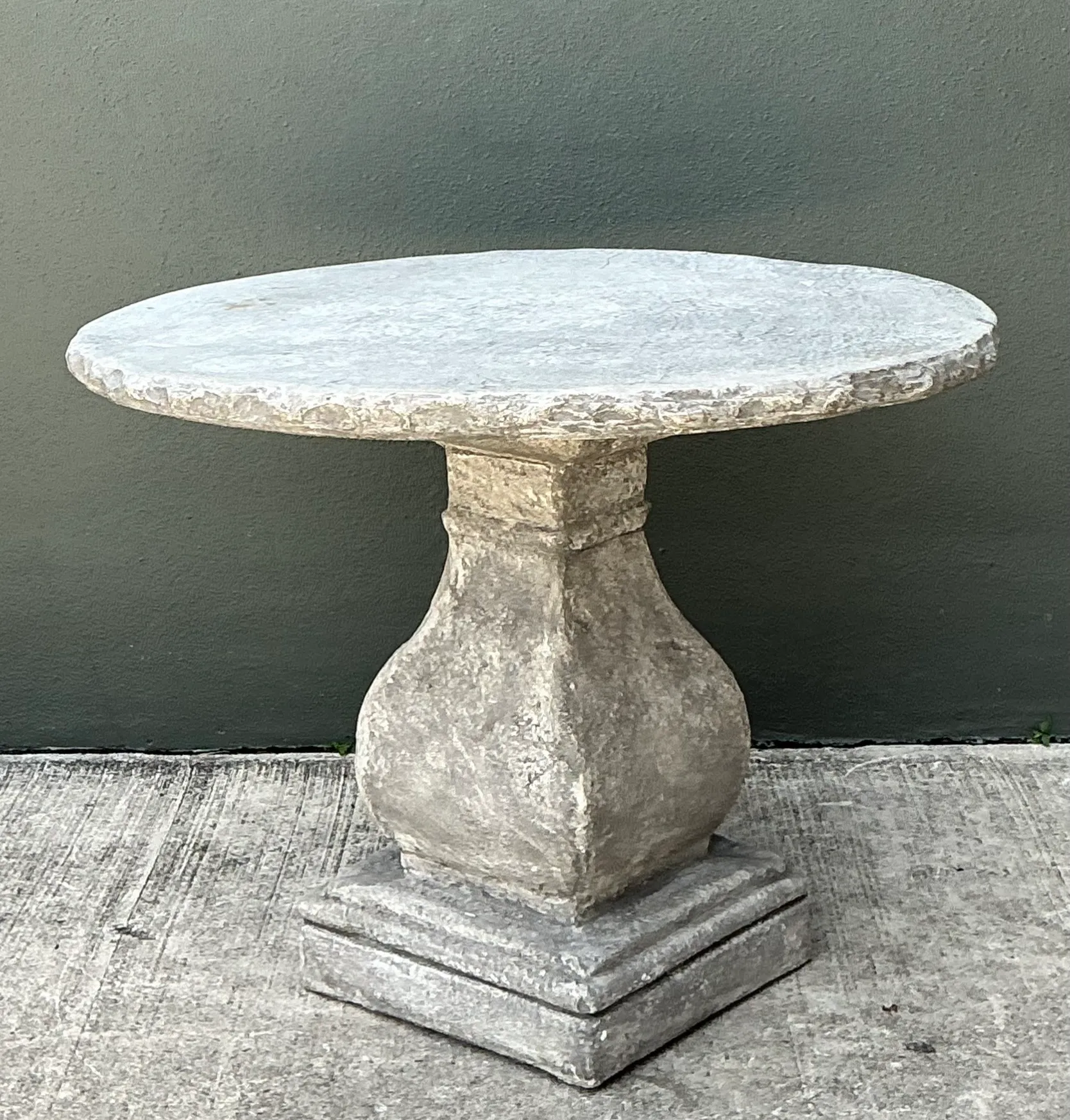 Vintage Cement Pedestal Table — additional photo 4