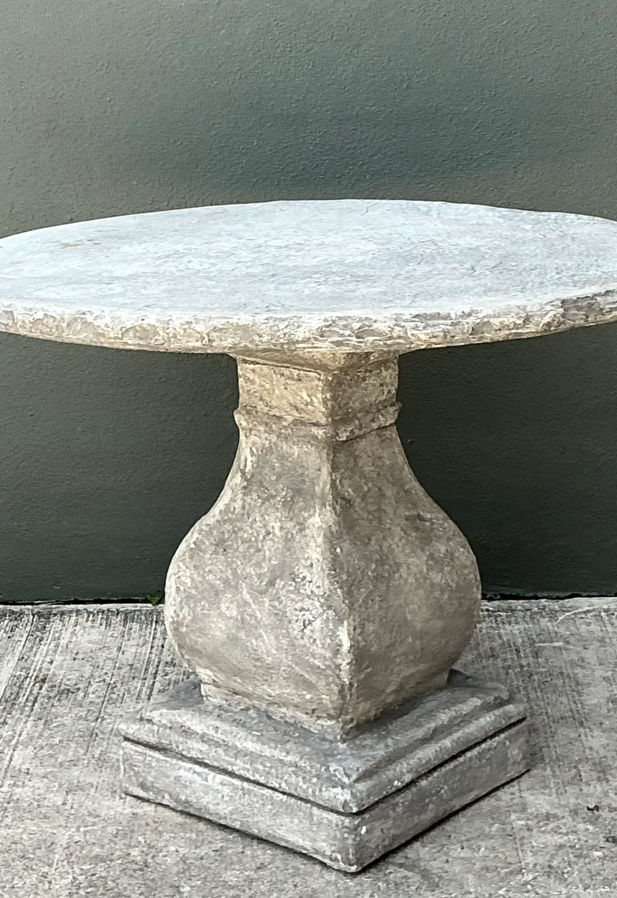 Vintage Cement Pedestal Table — additional photo 4