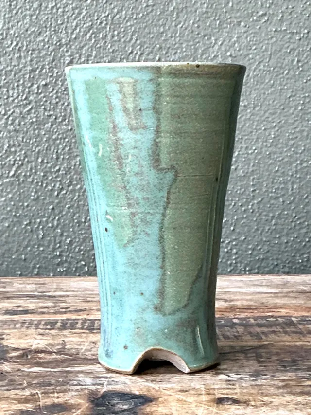 Vintage Studio Pottery Green Vase — additional photo 7