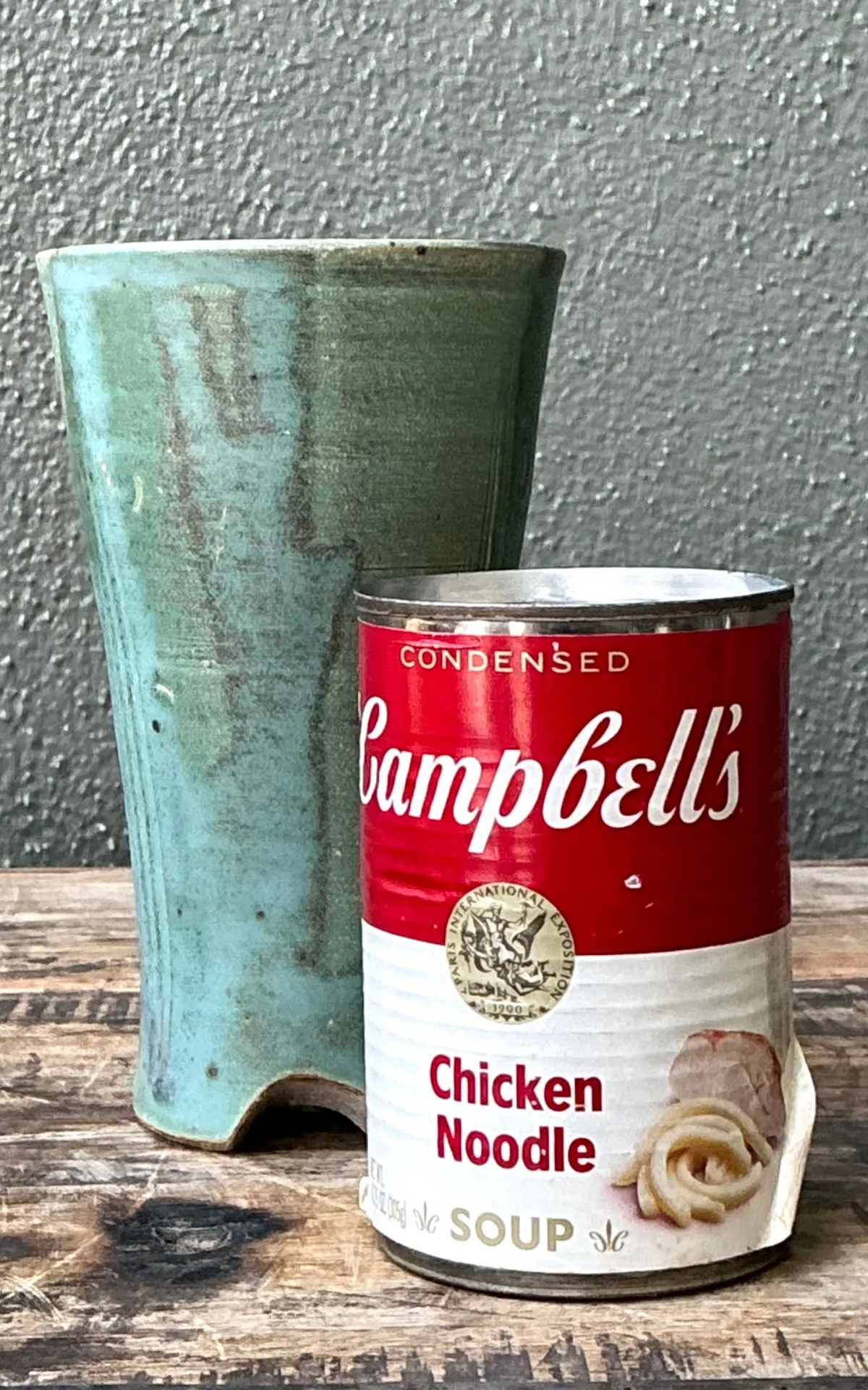 Vintage Studio Pottery Green Vase