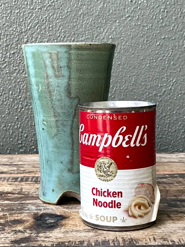 Vintage Studio Pottery Green Vase — additional photo 1
