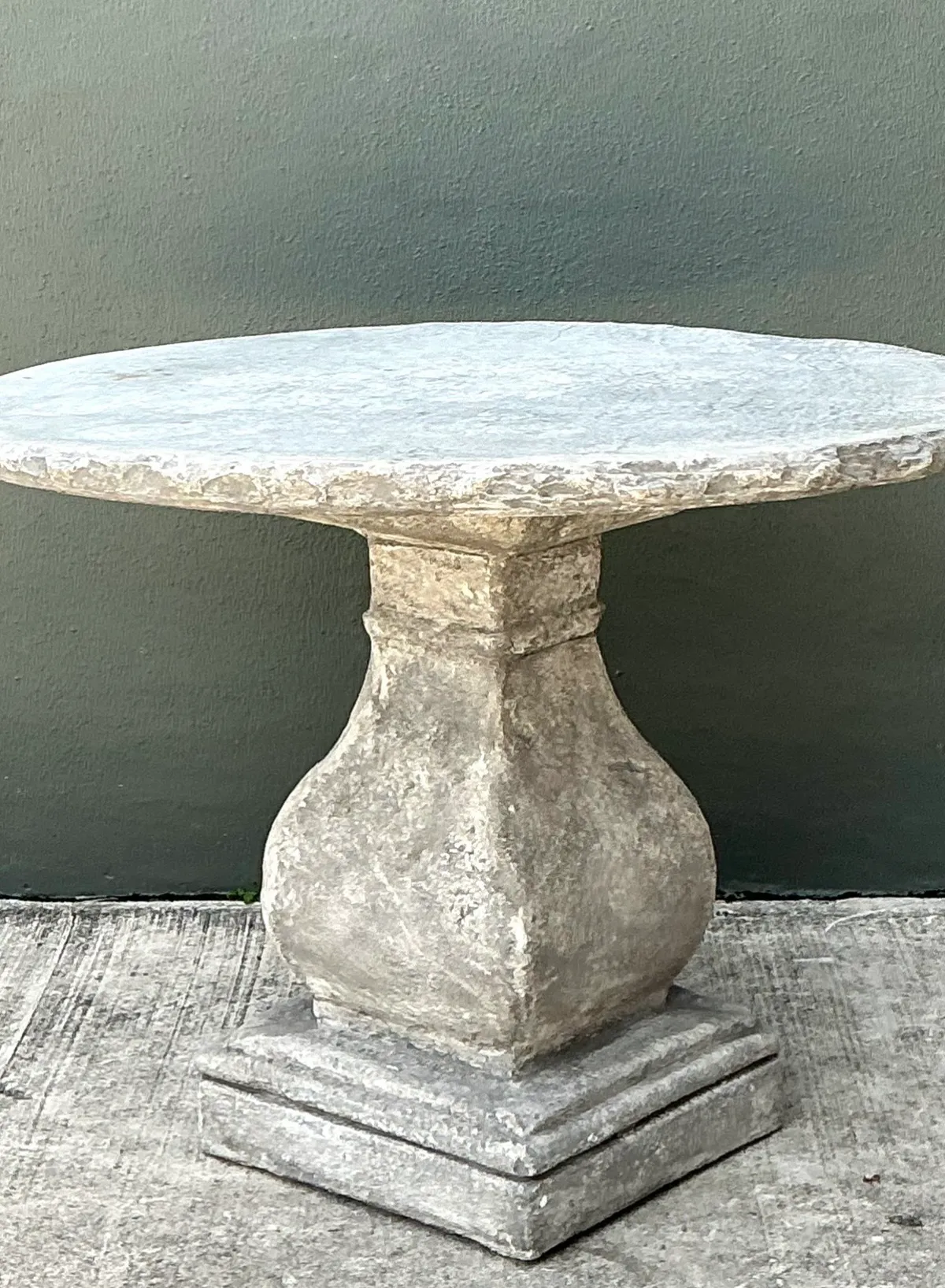 Vintage Cement Pedestal Table — additional photo 6