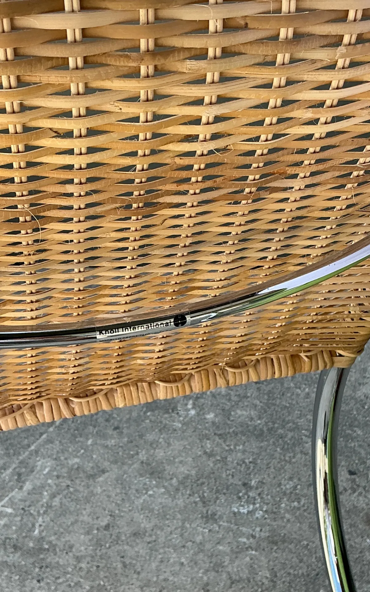 Vintage Mies Van Der Rohe For Knoll Cantilevered Chrome And Rattan MR Chair — additional photo 4