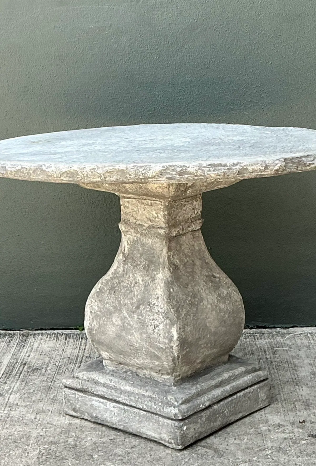 Vintage Cement Pedestal Table — additional photo 7