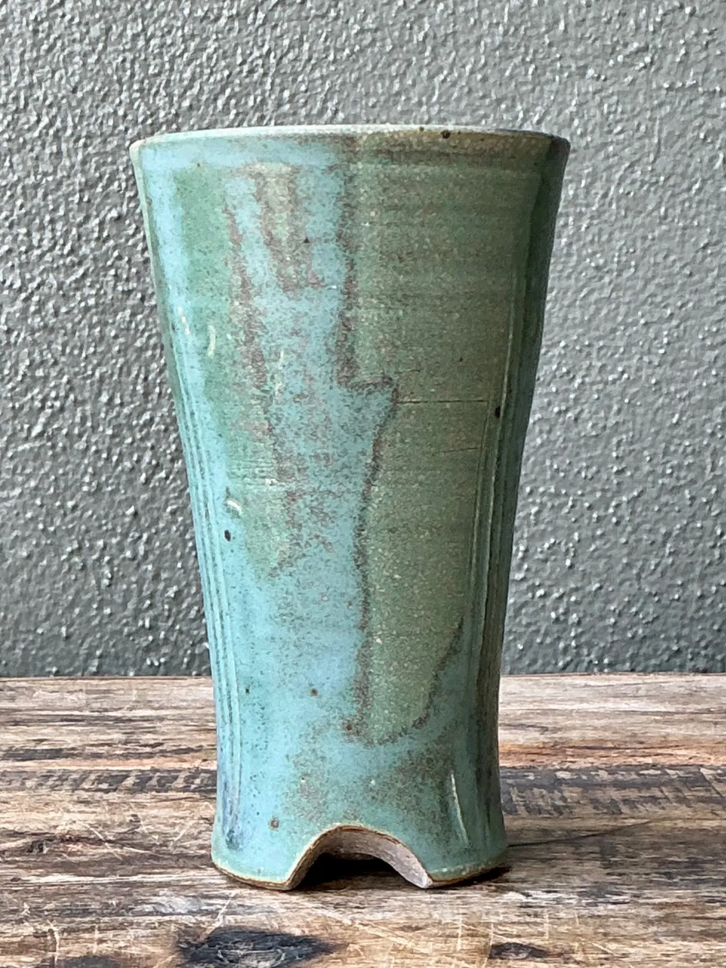 Vintage Studio Pottery Green Vase — additional photo 2