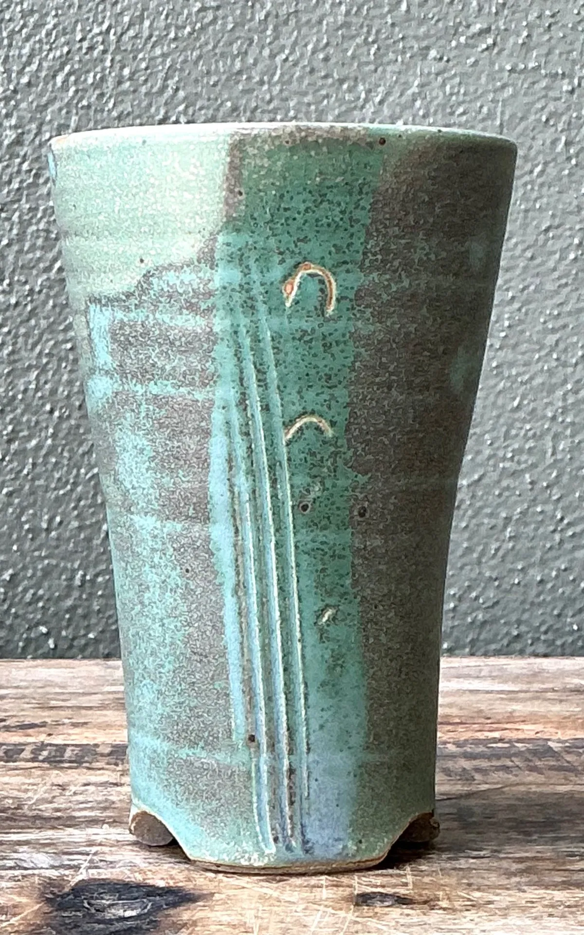 Vintage Studio Pottery Green Vase — additional photo 6