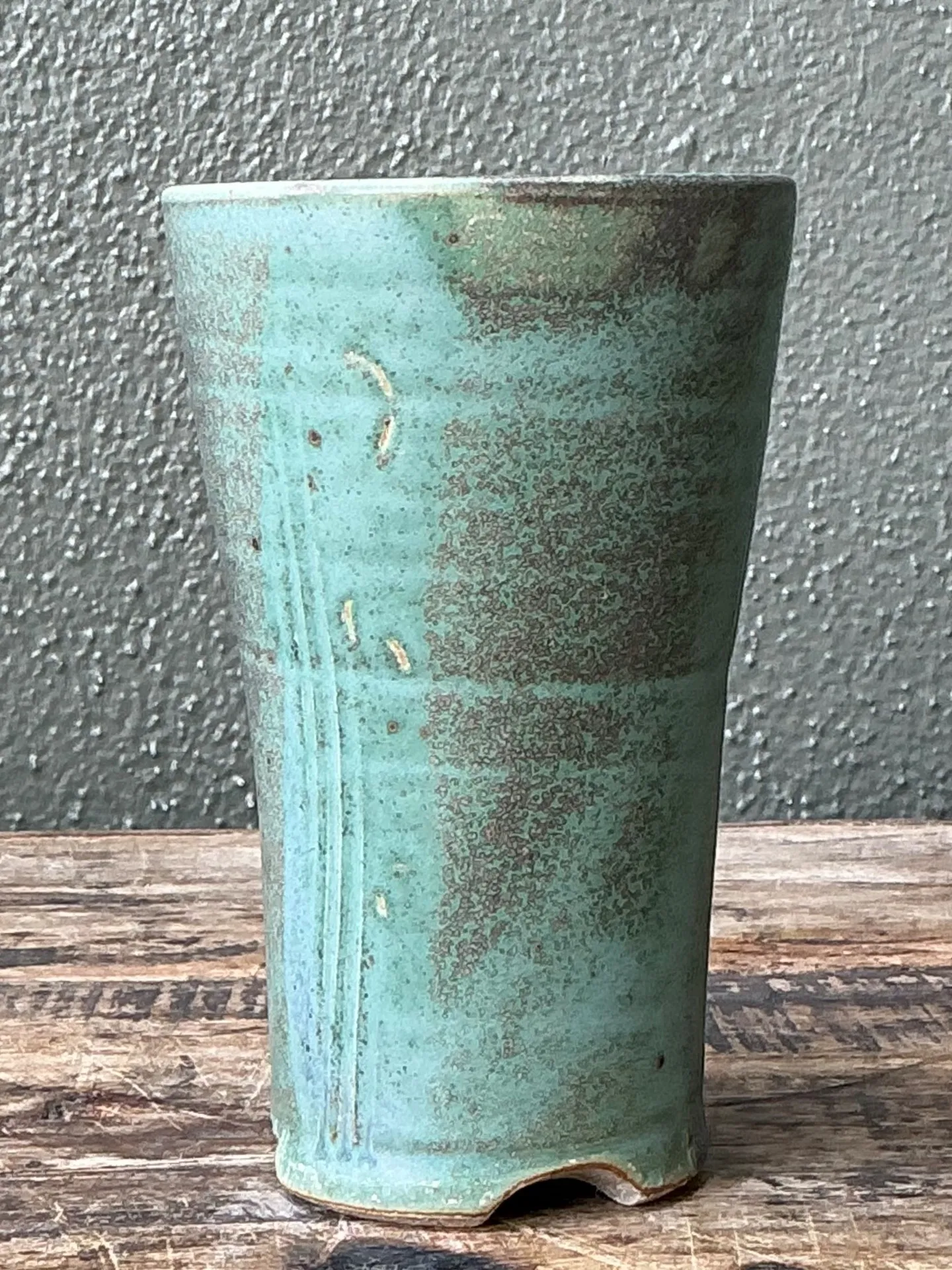 Vintage Studio Pottery Green Vase — additional photo 5