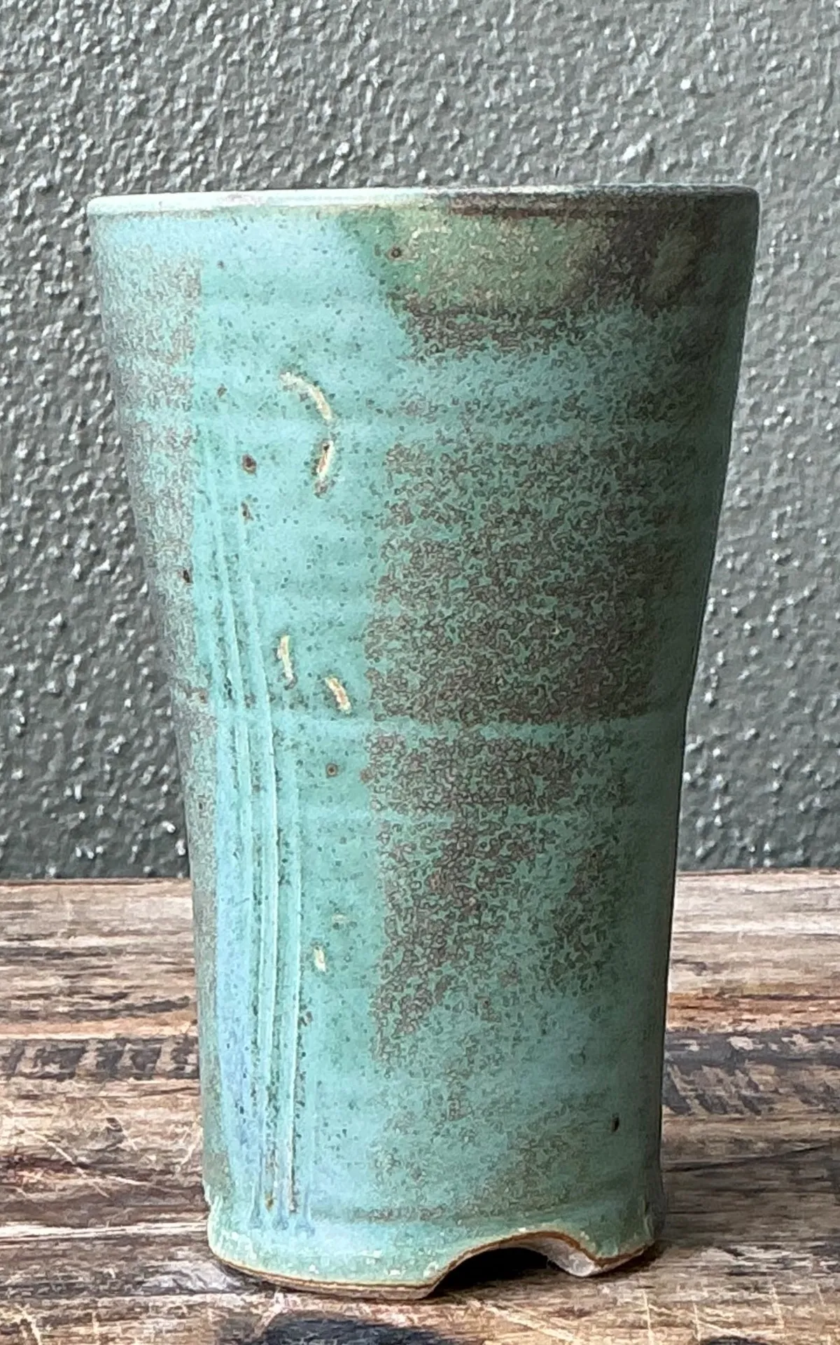 Vintage Studio Pottery Green Vase — additional photo 5