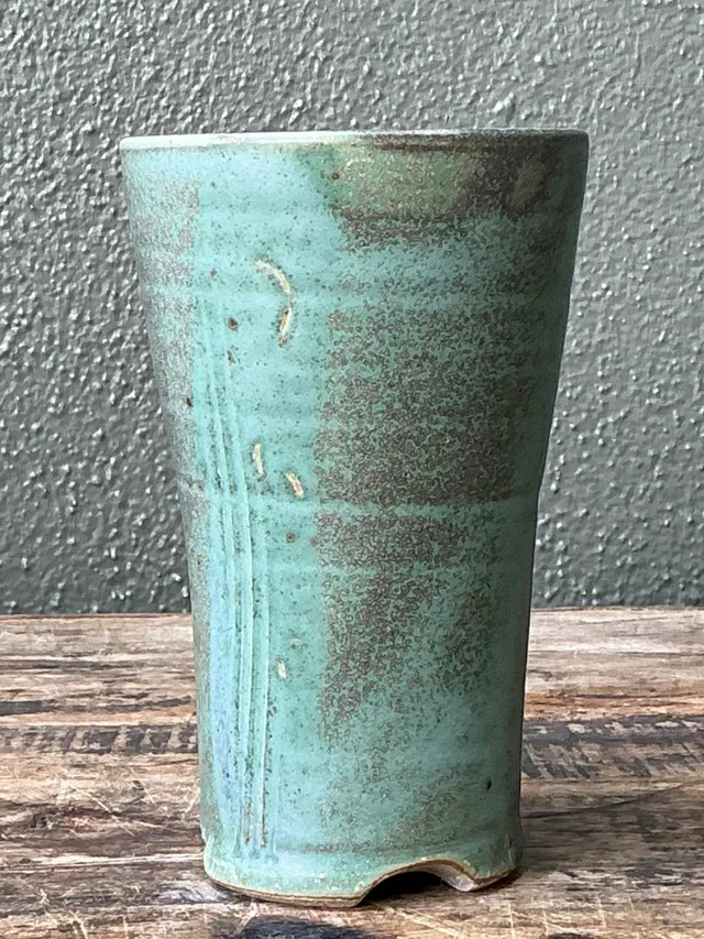 Vintage Studio Pottery Green Vase — additional photo 5