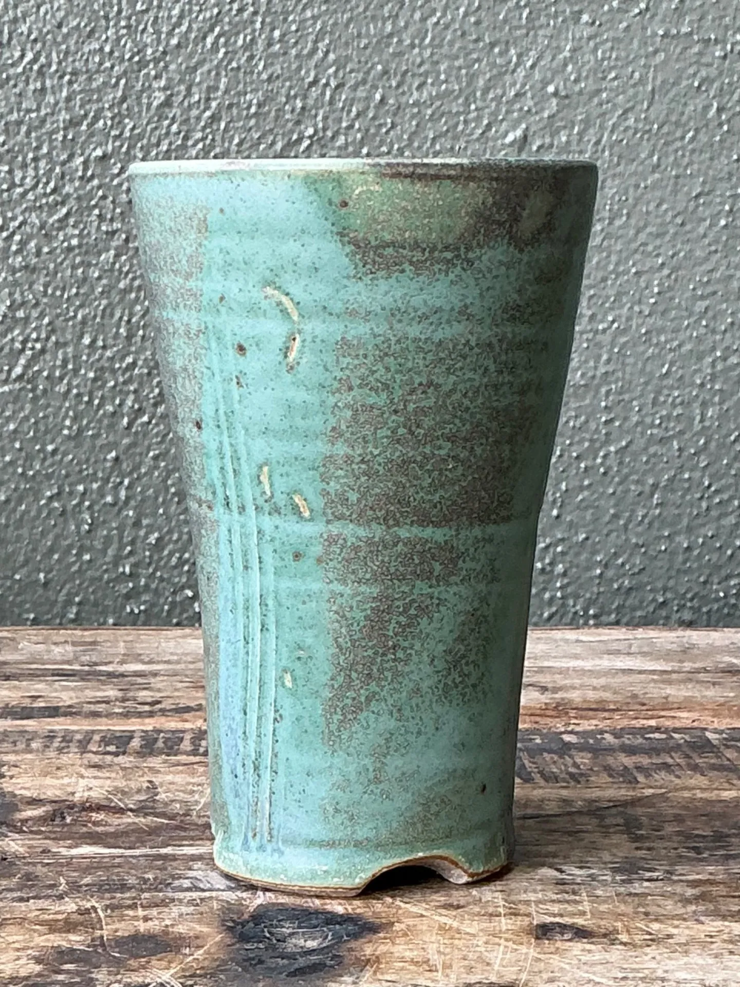 Vintage Studio Pottery Green Vase — additional photo 8