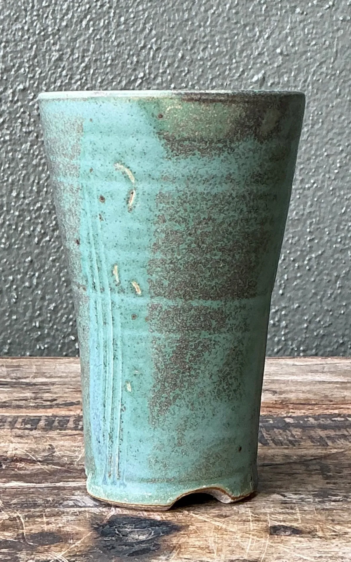 Vintage Studio Pottery Green Vase — additional photo 8