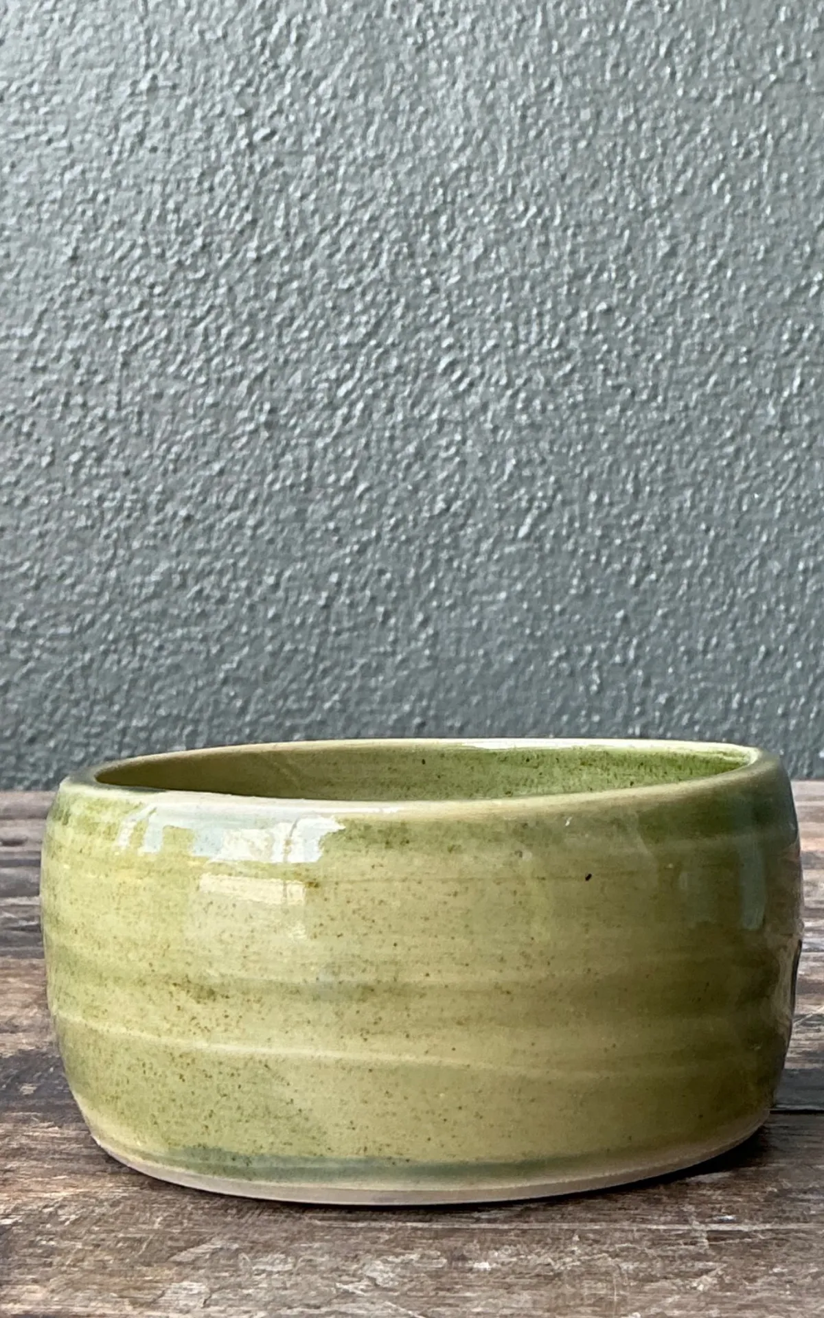 Vintage Studio Pottery Green Bowl