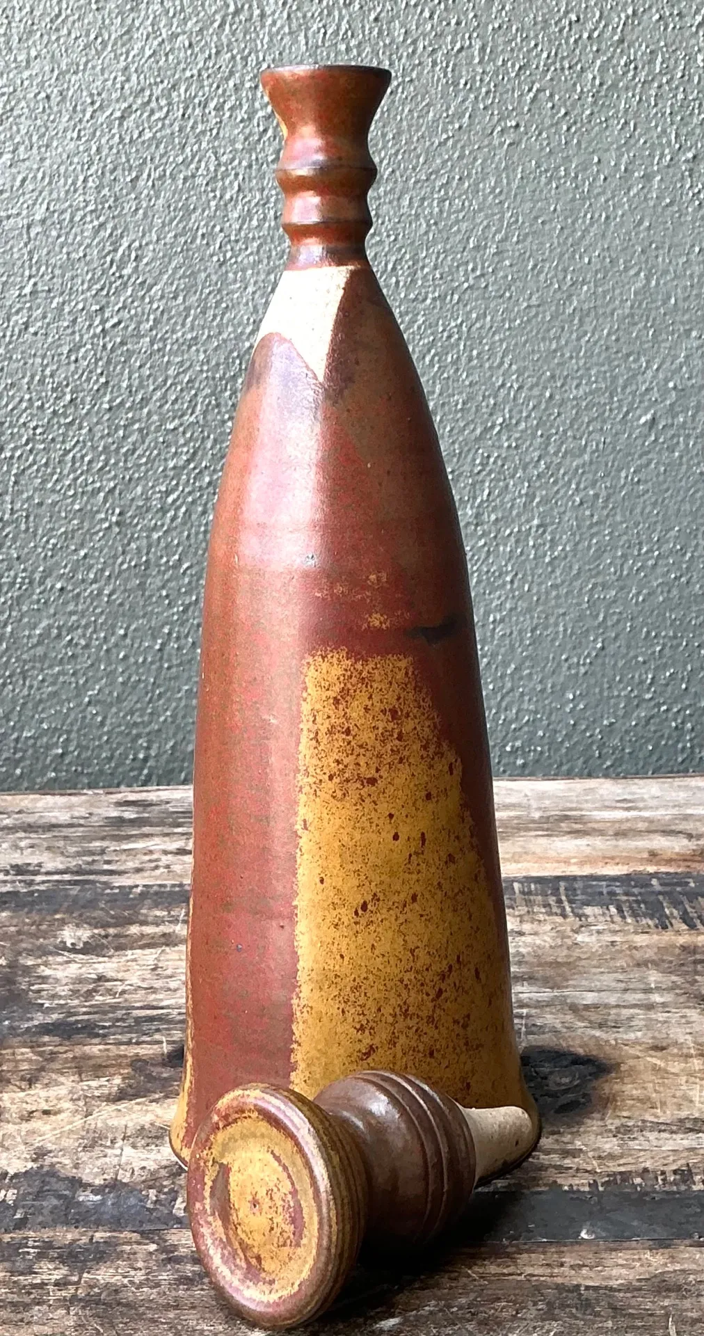 Vintage Handcrafted Studio Pottery Bottle — additional photo 6