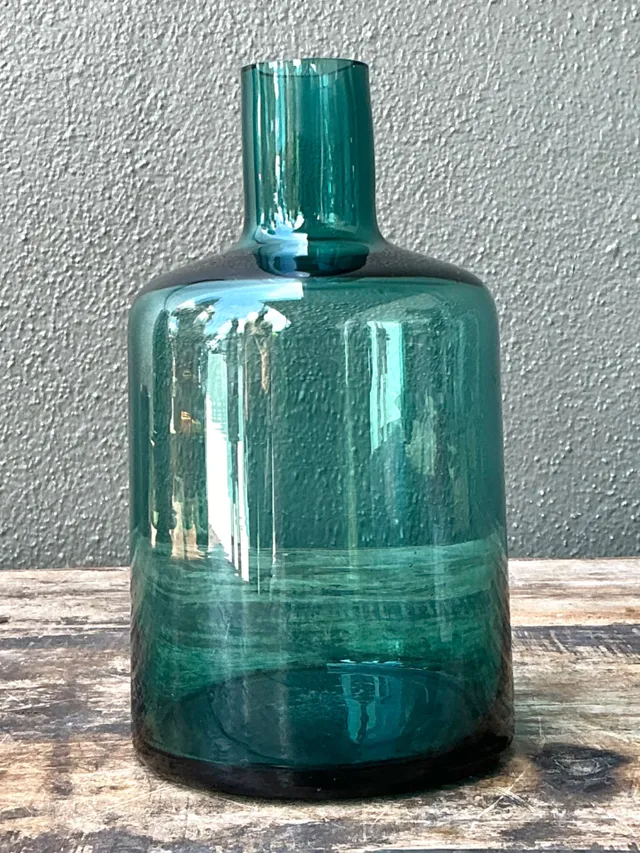 Vintage Teal Glass Vase — additional photo 7