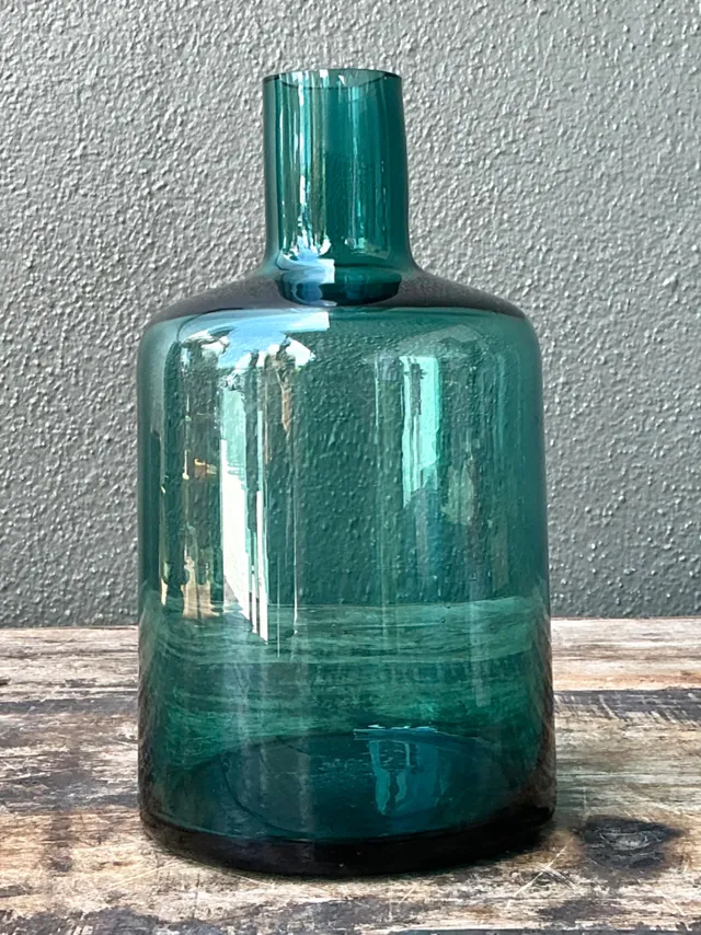 Vintage Teal Glass Vase — additional photo 6