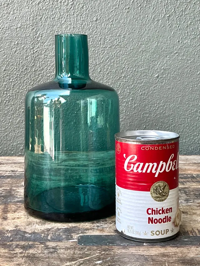 Vintage Teal Glass Vase — additional photo 1