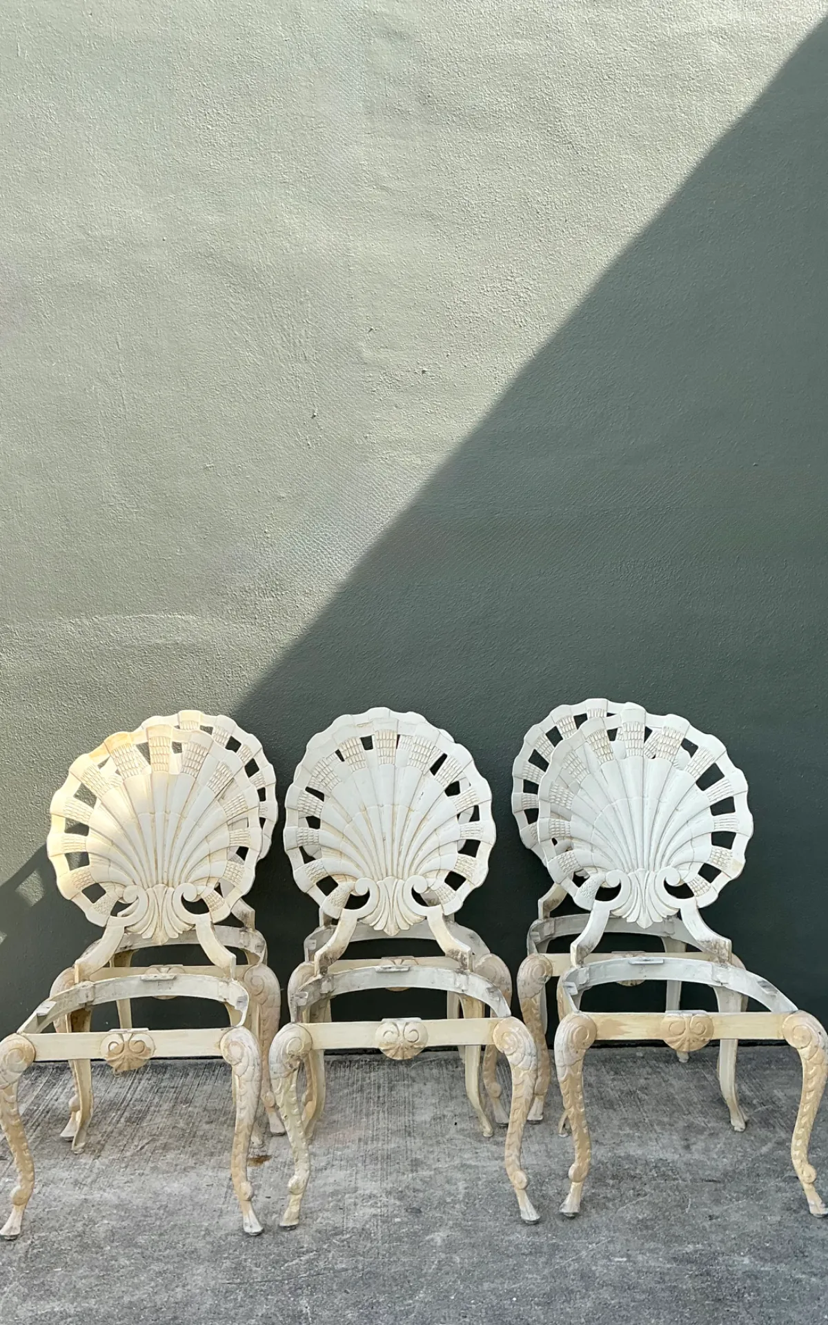 Vintage Cast Aluminum Shell Back Grotto Chairs - Set Of 6 — additional photo 8