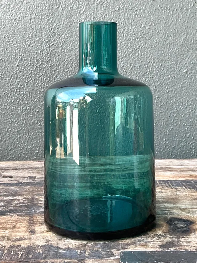 Vintage Teal Glass Vase — additional photo 5