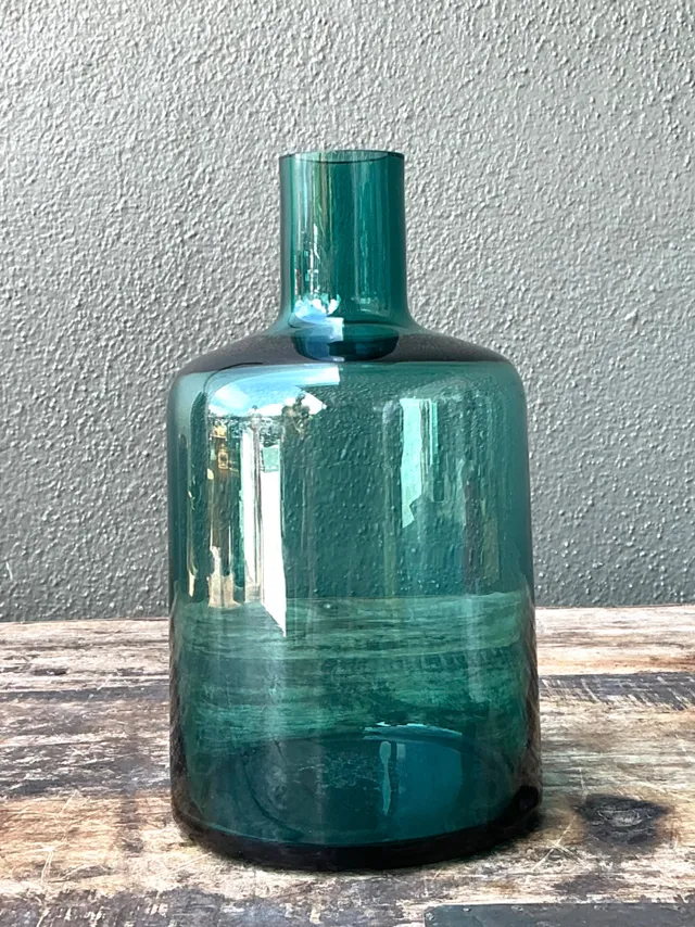 Vintage Teal Glass Vase — additional photo 8