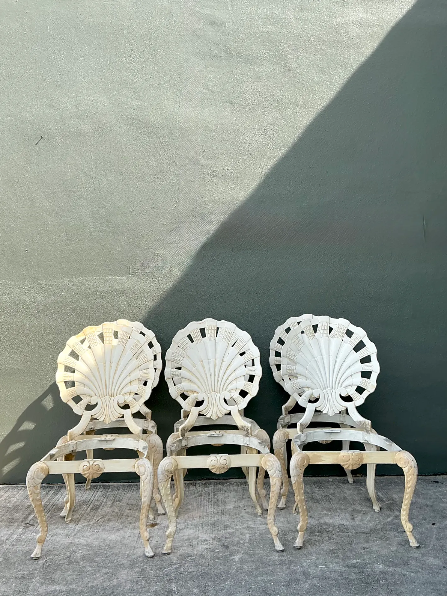 Vintage Cast Aluminum Shell Back Grotto Chairs - Set Of 6 — additional photo 7