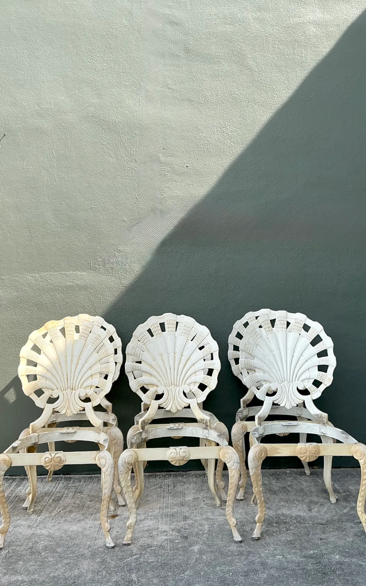 Vintage Cast Aluminum Shell Back Grotto Chairs - Set Of 6 — additional photo 7