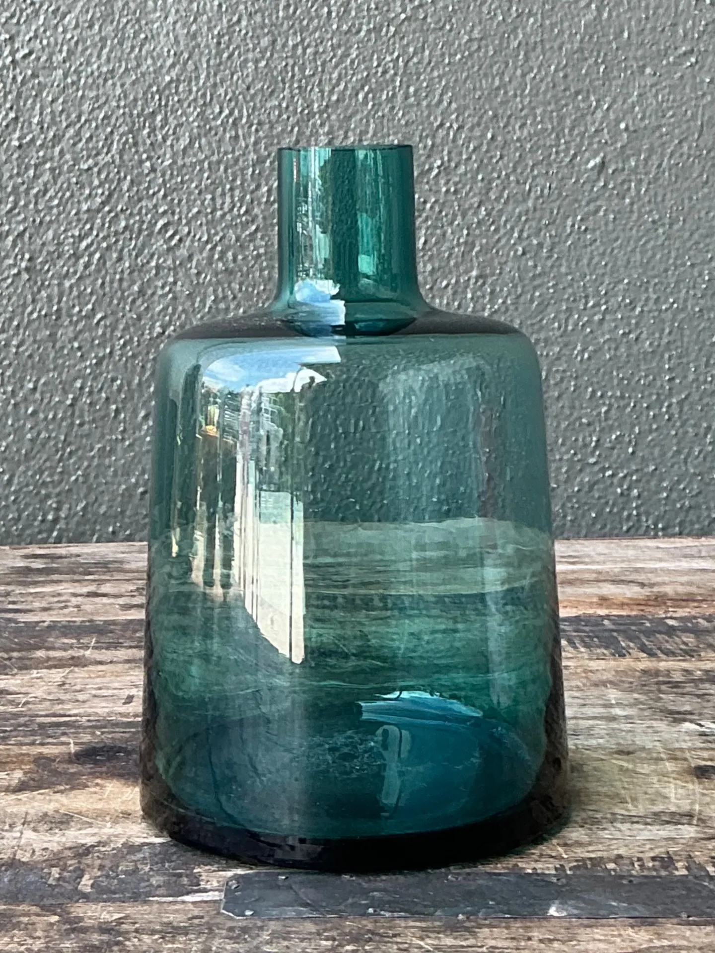 Vintage Small Teal Glass Vase — additional photo 7