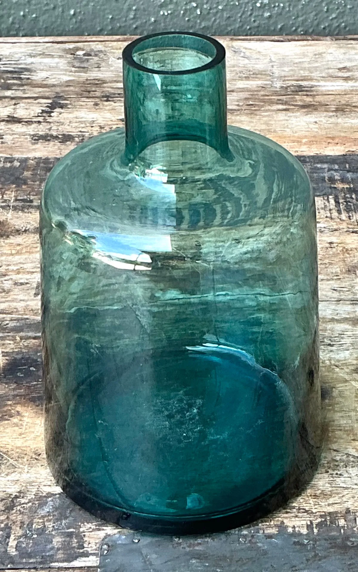 Vintage Small Teal Glass Vase — additional photo 5