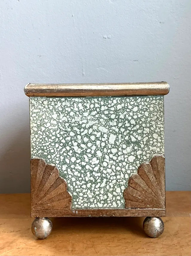Vintage Painted Cache Pot with Shell Detail — additional photo 1