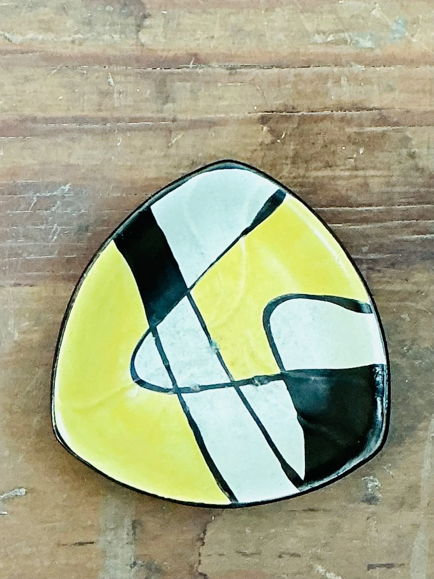 Vintage West German Hand Painted Geometric Bowl — additional photo 6