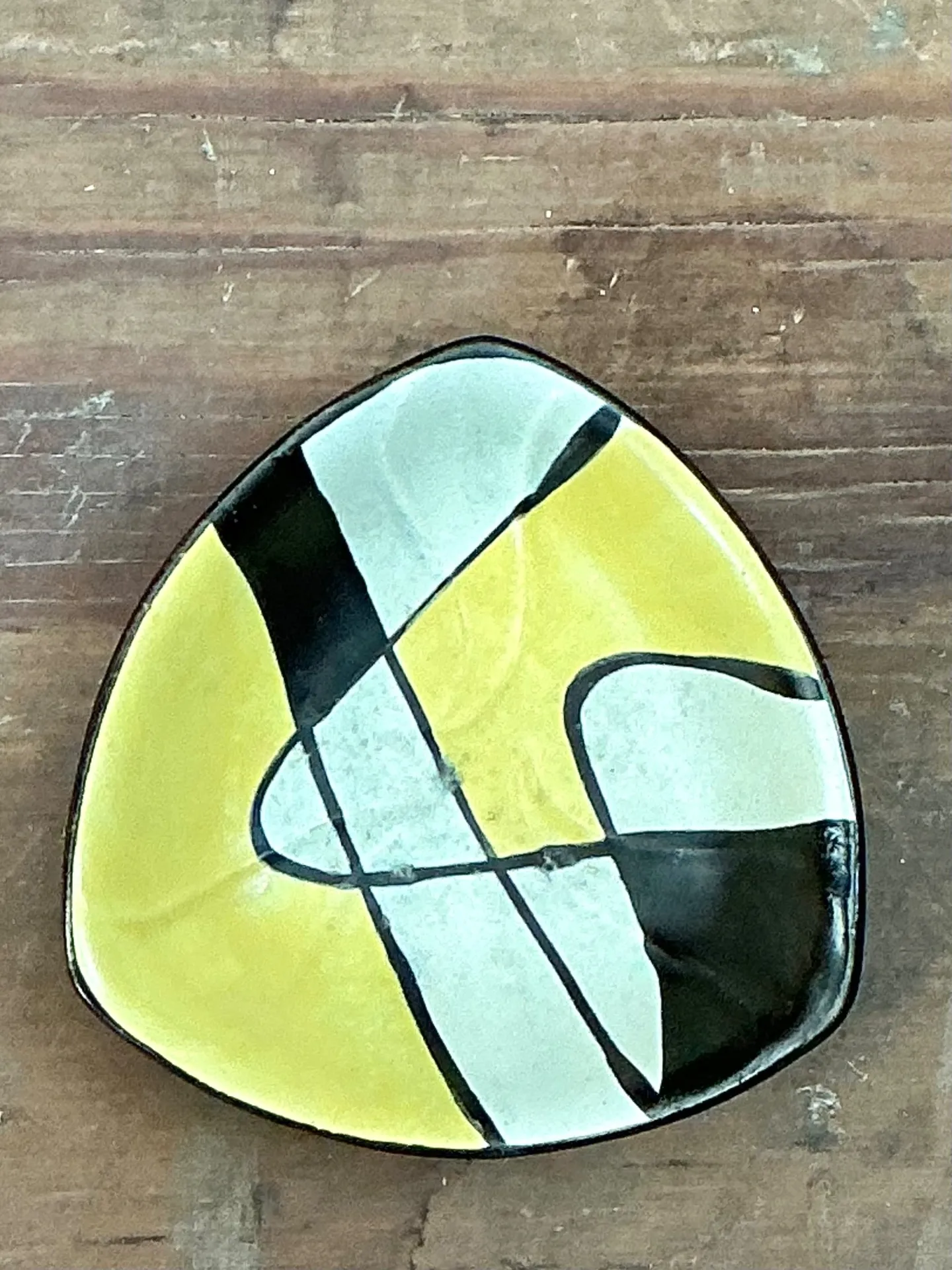 Vintage West German Hand Painted Geometric Bowl — additional photo 4