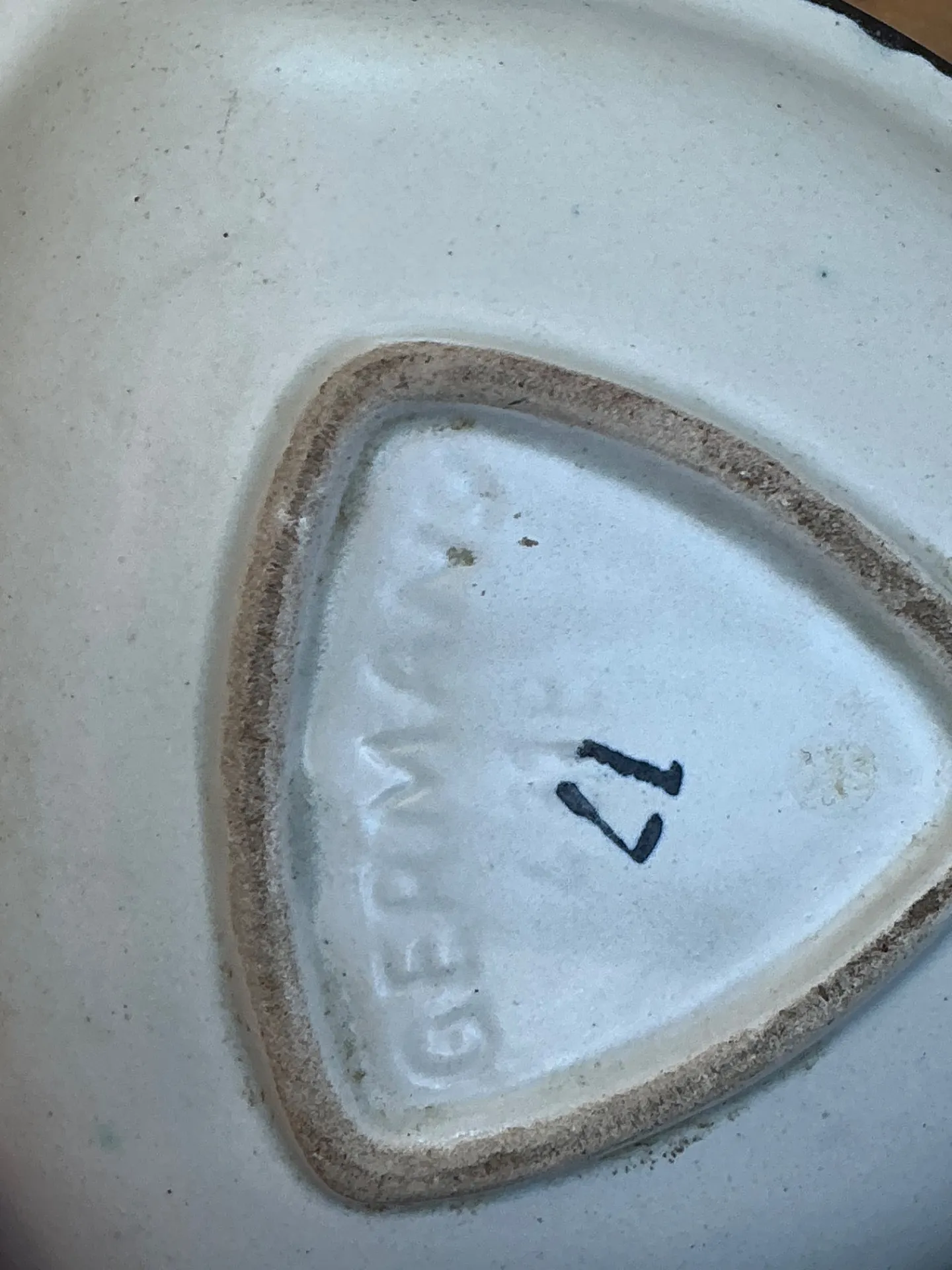 Vintage West German Hand Painted Geometric Bowl — additional photo 3