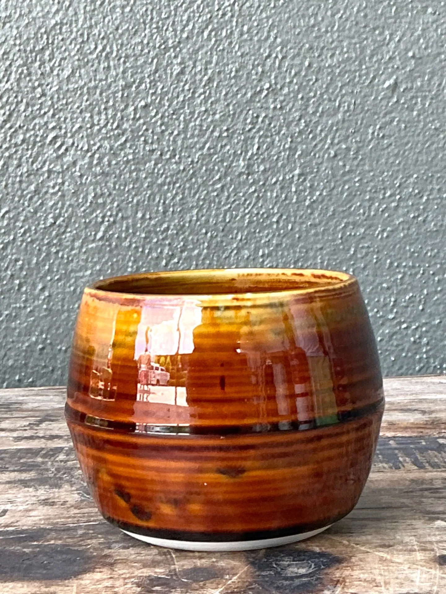 Vintage Brown Studio Pottery Bowl — additional photo 1