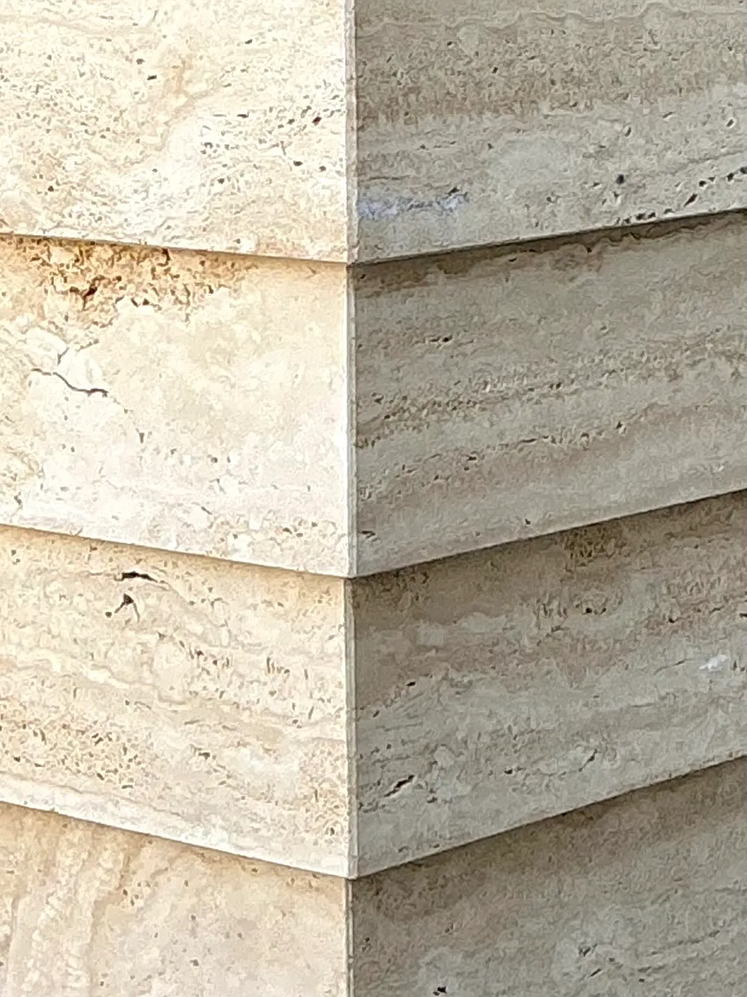 Vintage Stacked Travertine Pedestal — additional photo 7