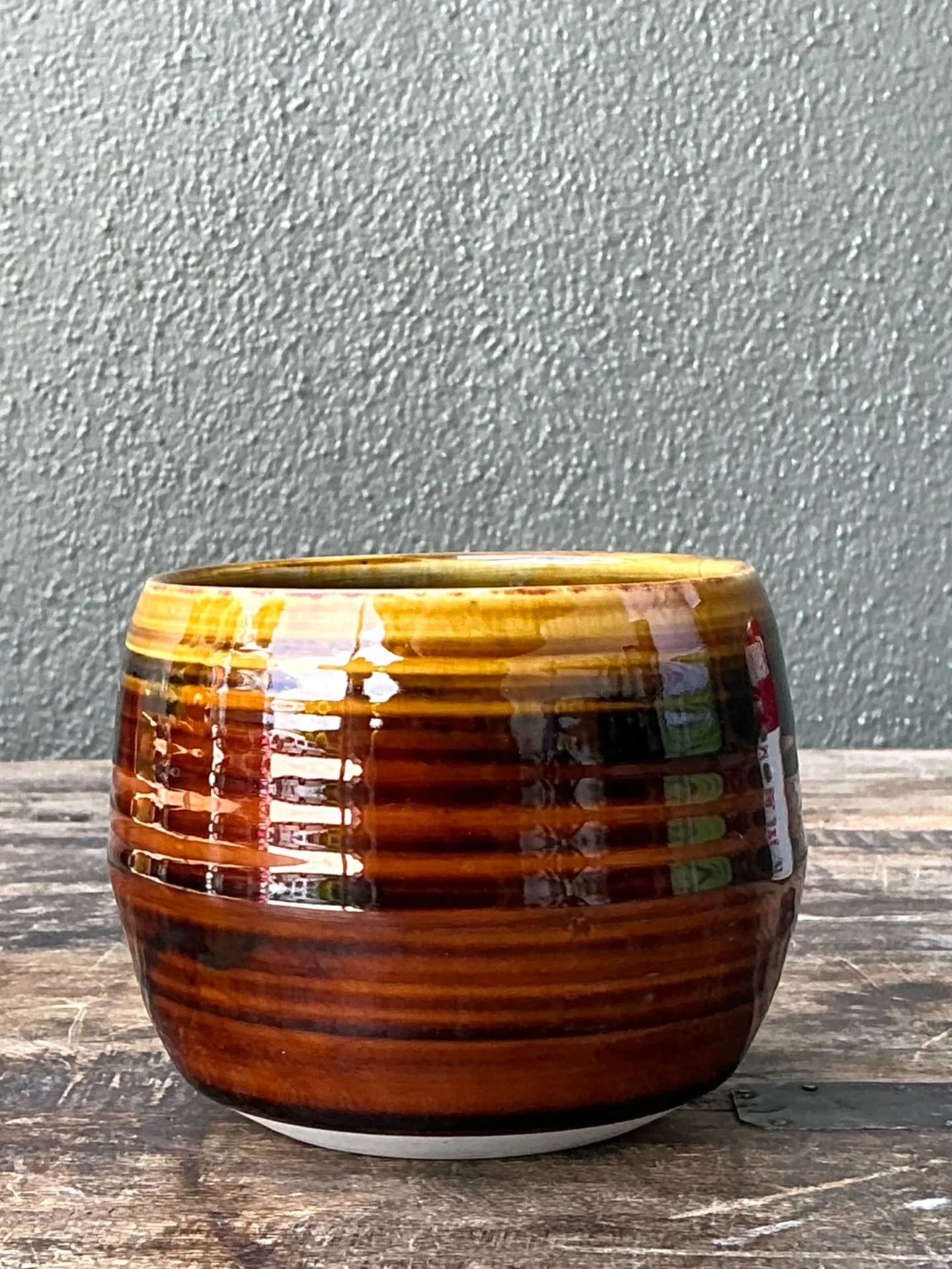 Vintage Brown Studio Pottery Bowl — additional photo 2