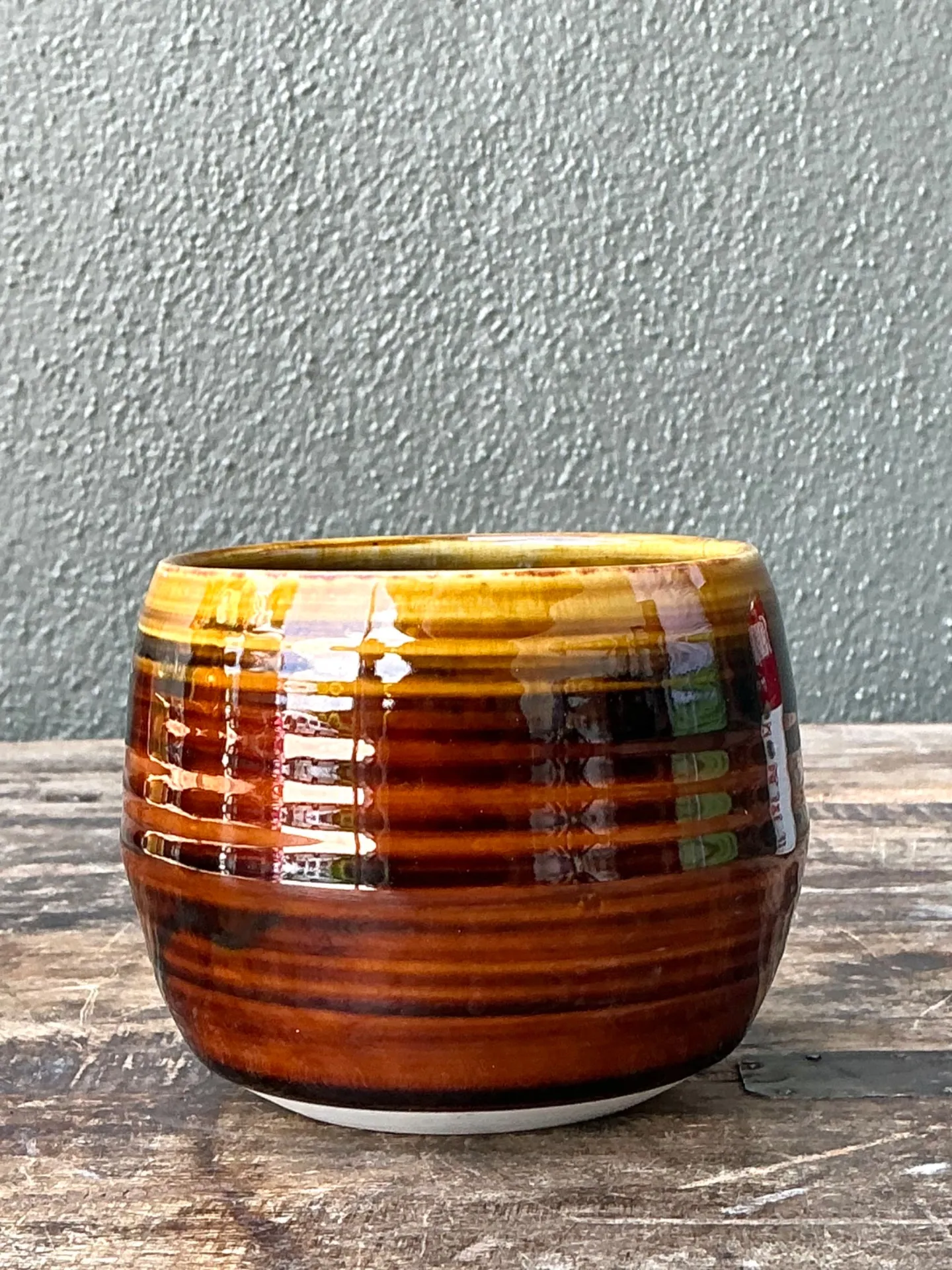 Vintage Brown Studio Pottery Bowl — additional photo 6