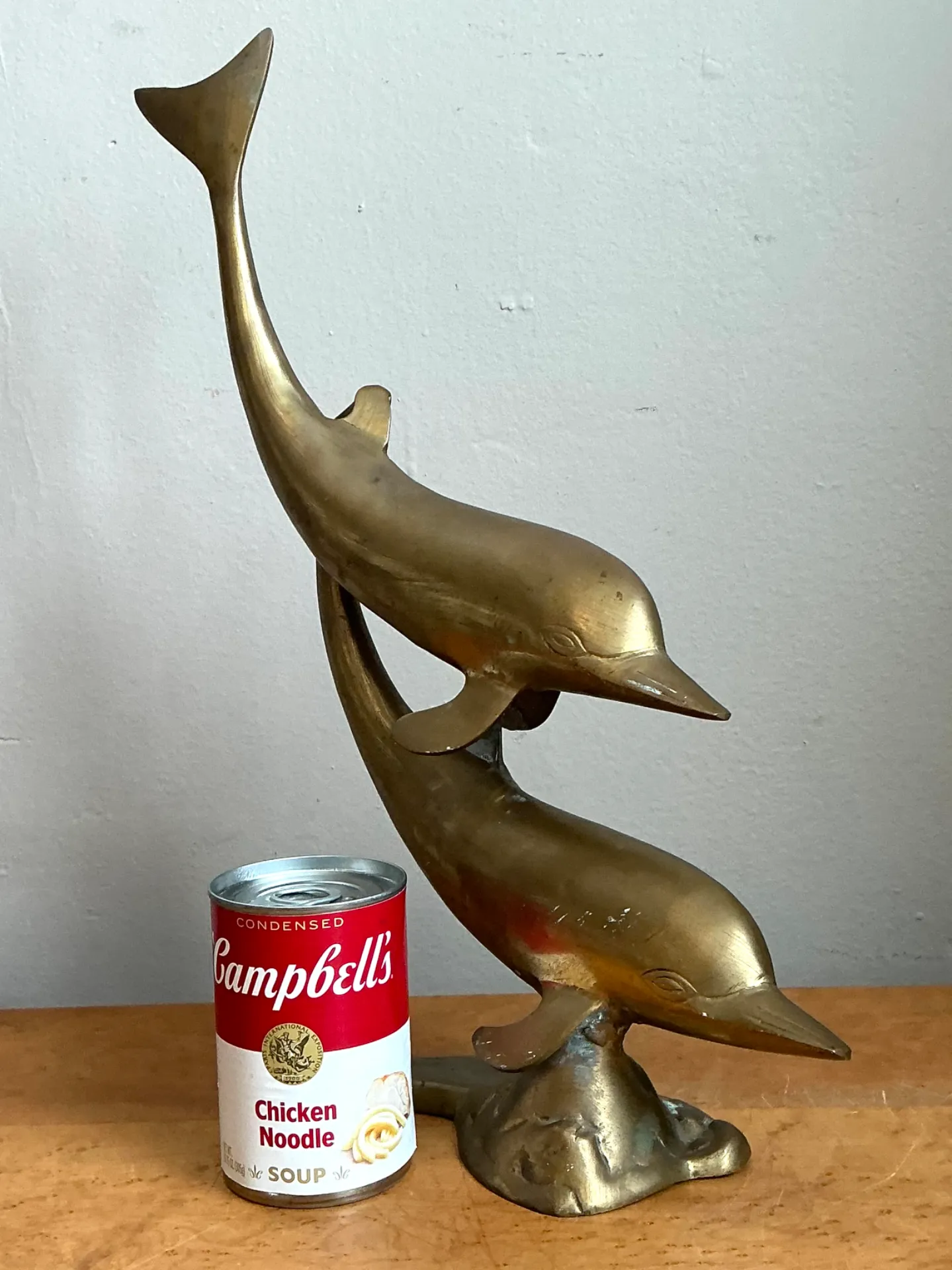 Vintage Brass Dolphin Sculpture — additional photo 3