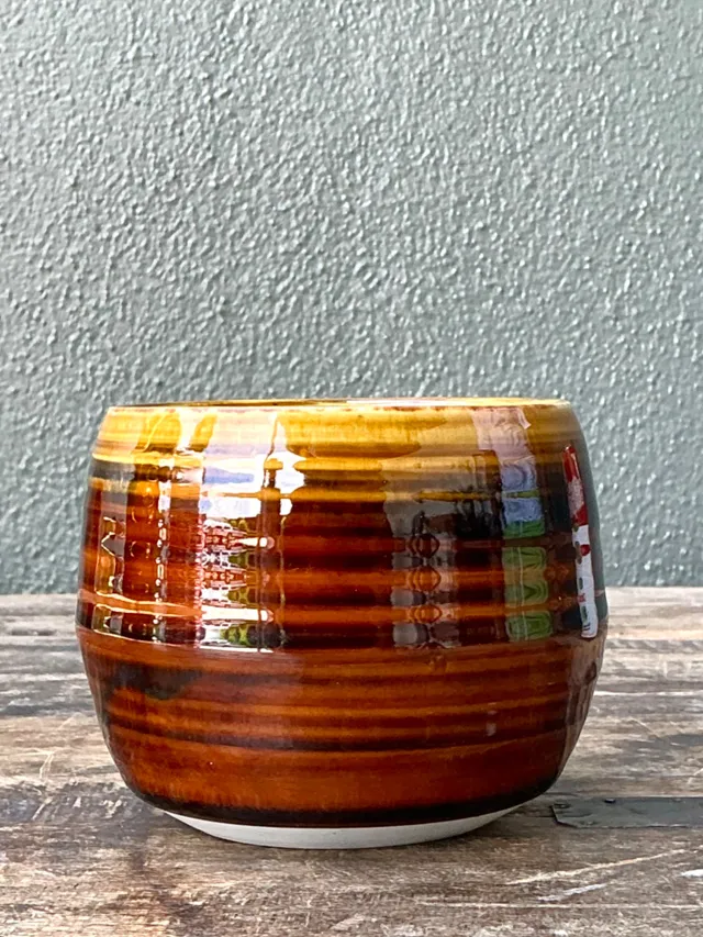 Vintage Brown Studio Pottery Bowl — additional photo 8