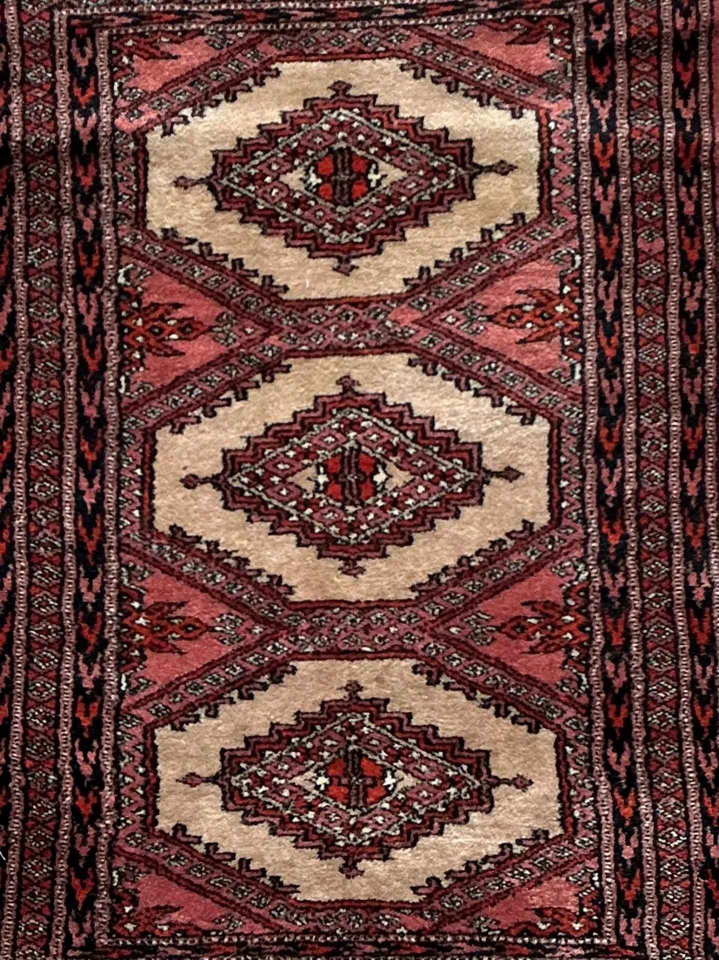 Vintage Persian Hand-Knotted Geometric Rug — additional photo 6