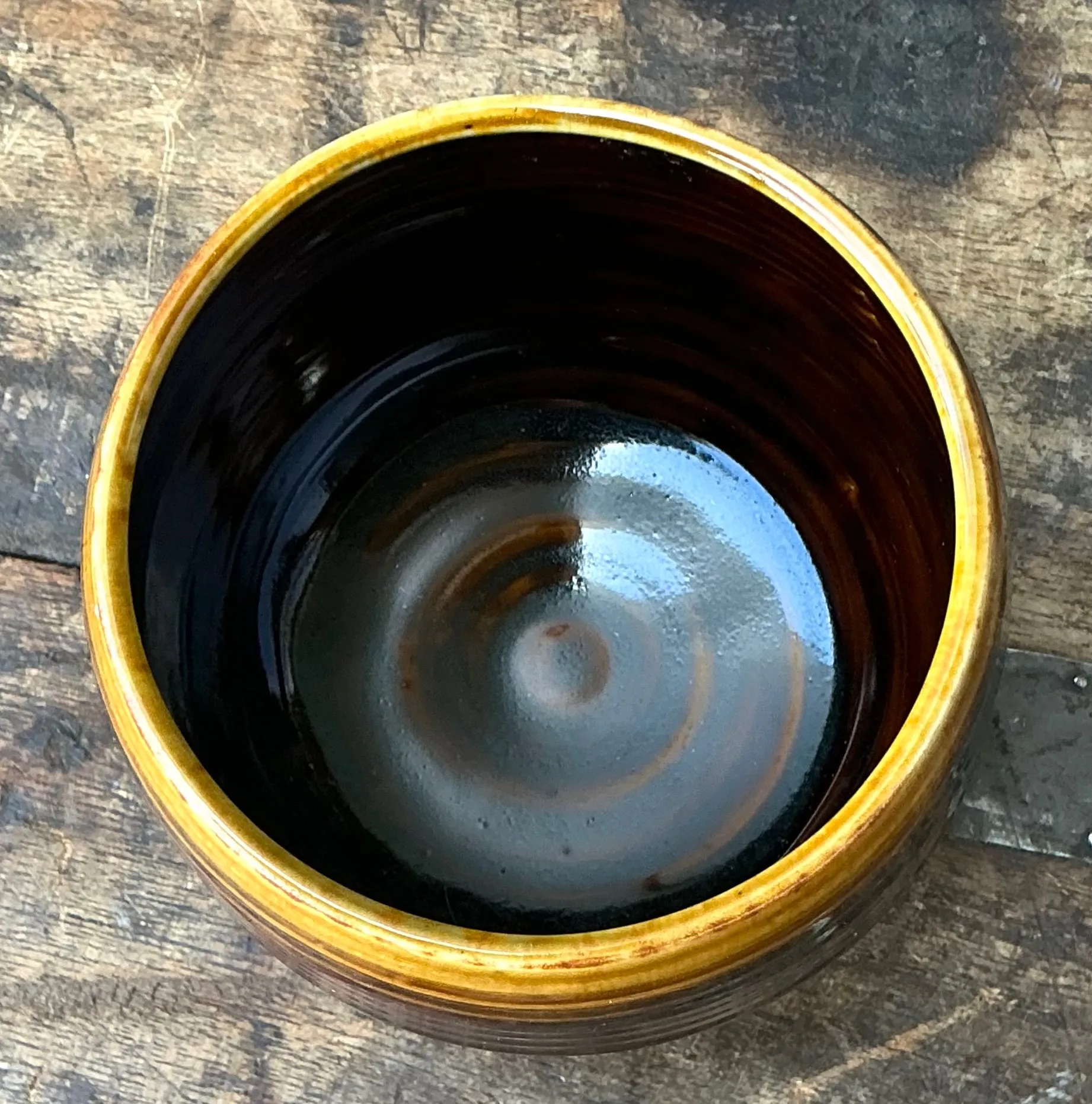 Vintage Brown Studio Pottery Bowl — additional photo 5