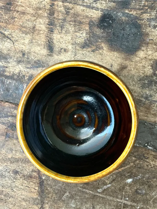 Vintage Brown Studio Pottery Bowl — additional photo 7