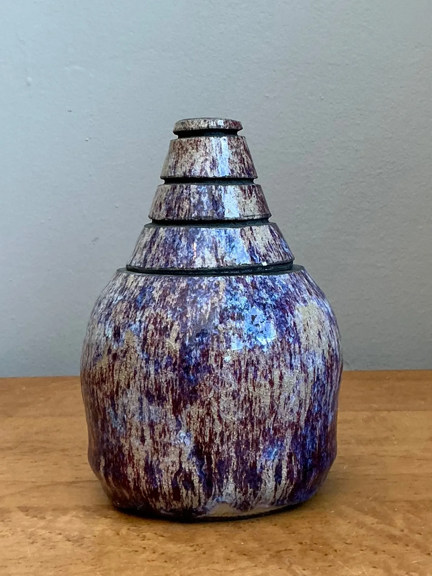 Vintage Original Studio Pottery Lidded Jar - 4.75W x 7.25H — additional photo 4
