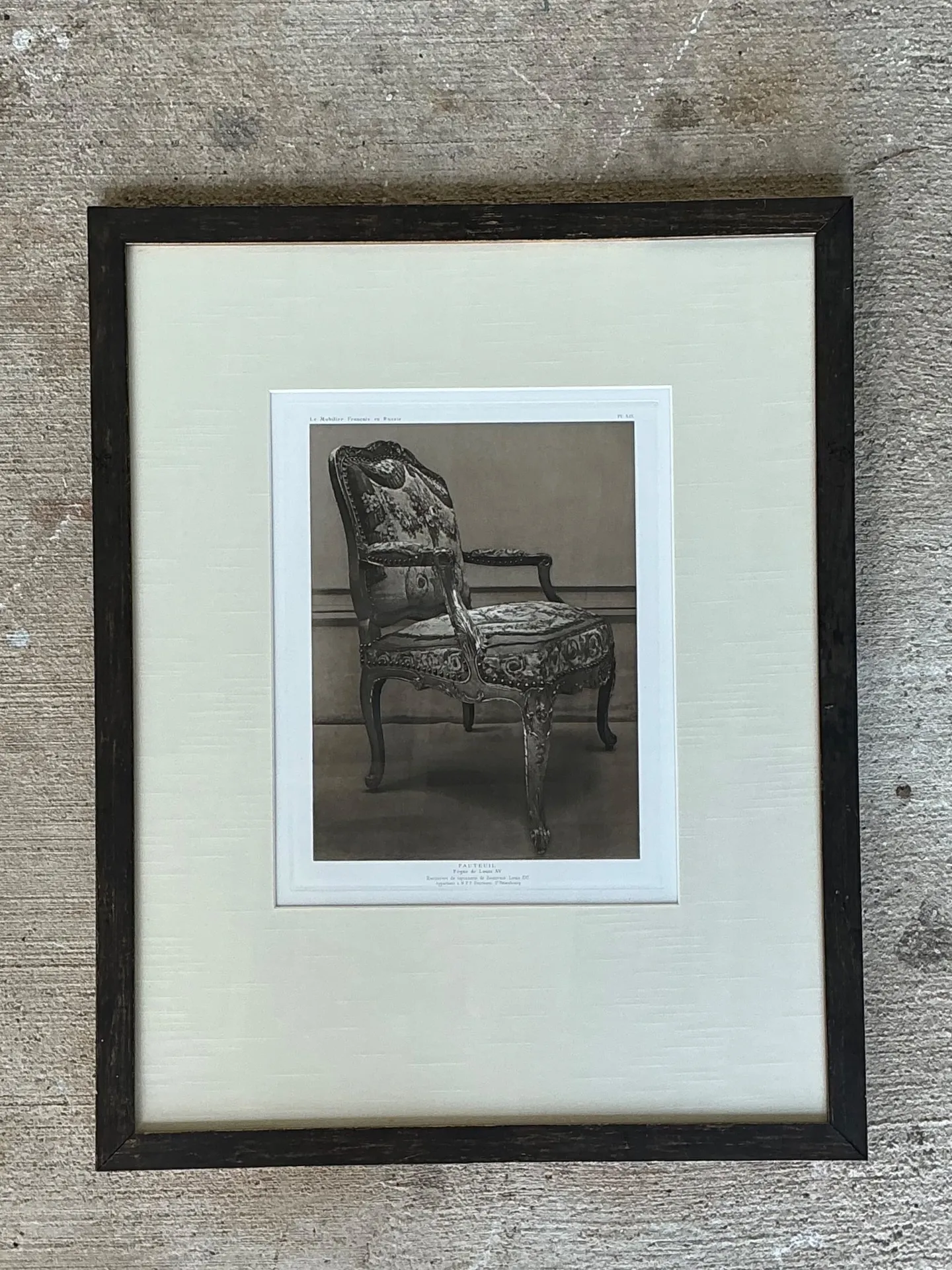 Framed Antique French Chair Print - Wood, 19.5W x 24.5H — additional photo 6