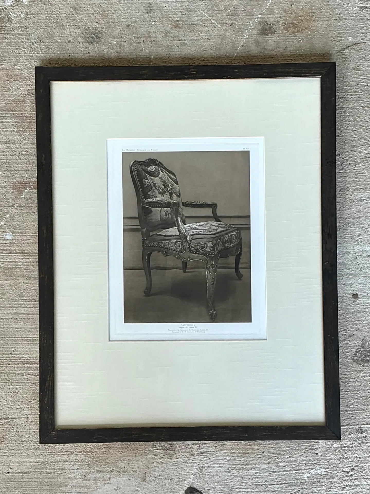 Framed Antique French Chair Print - Wood, 19.5W x 24.5H — additional photo 3