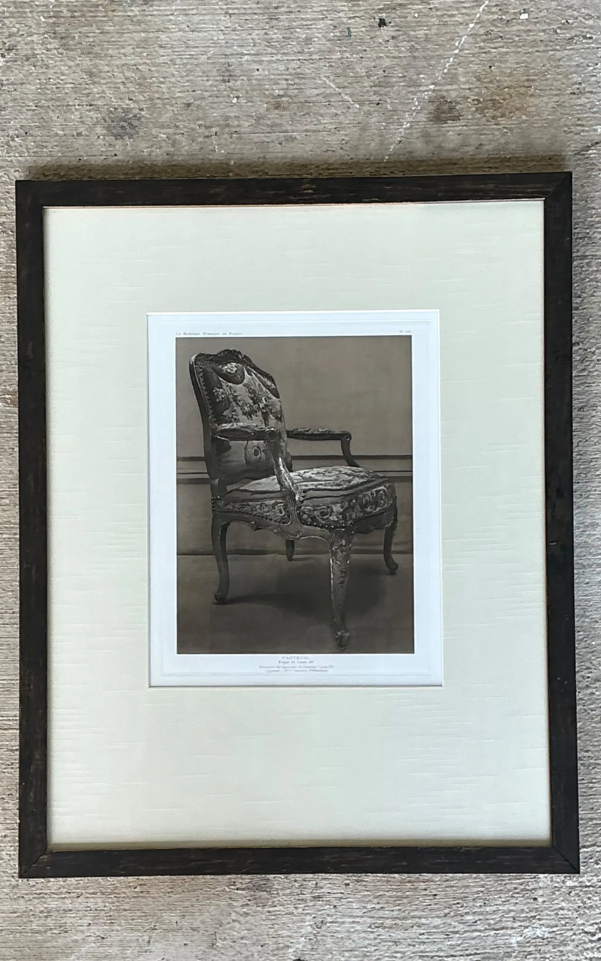 Framed Antique French Chair Print - Wood, 19.5W x 24.5H — additional photo 2