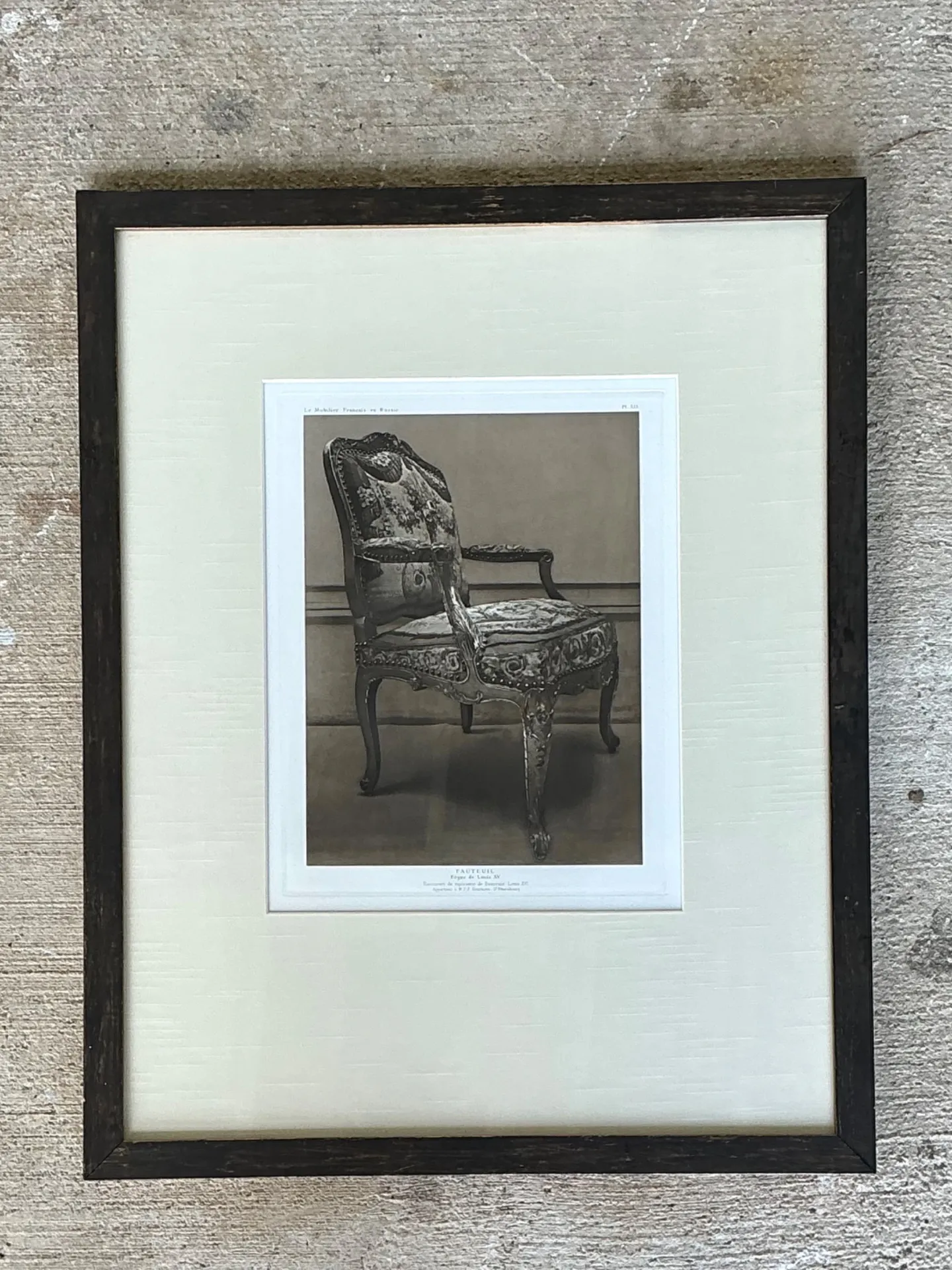 Framed Antique French Chair Print - Wood, 19.5W x 24.5H — additional photo 7