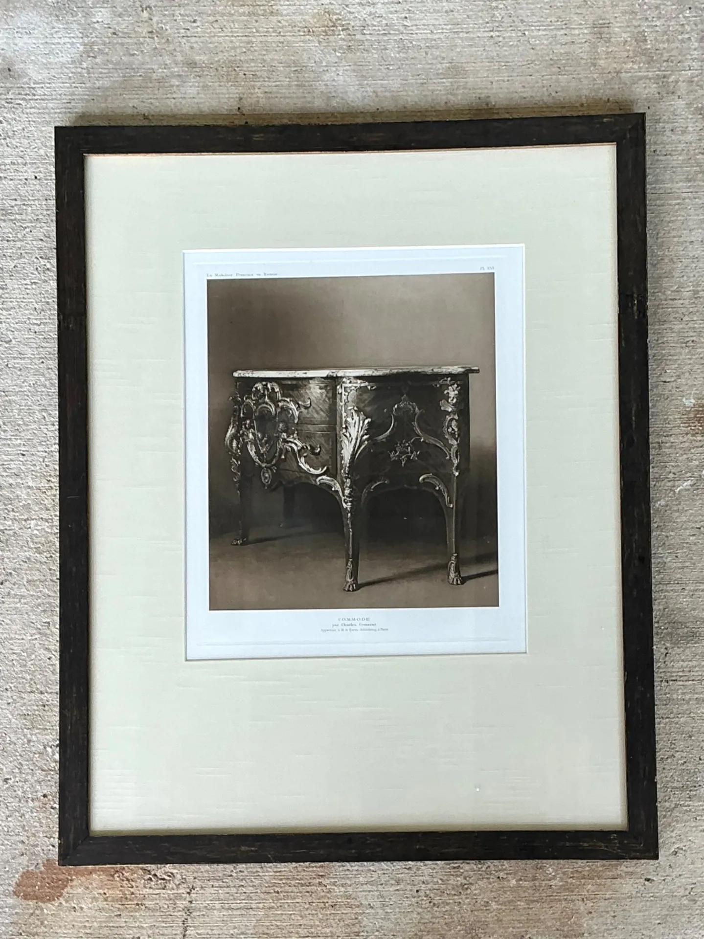 Framed Antique French Commode Print — additional photo 1
