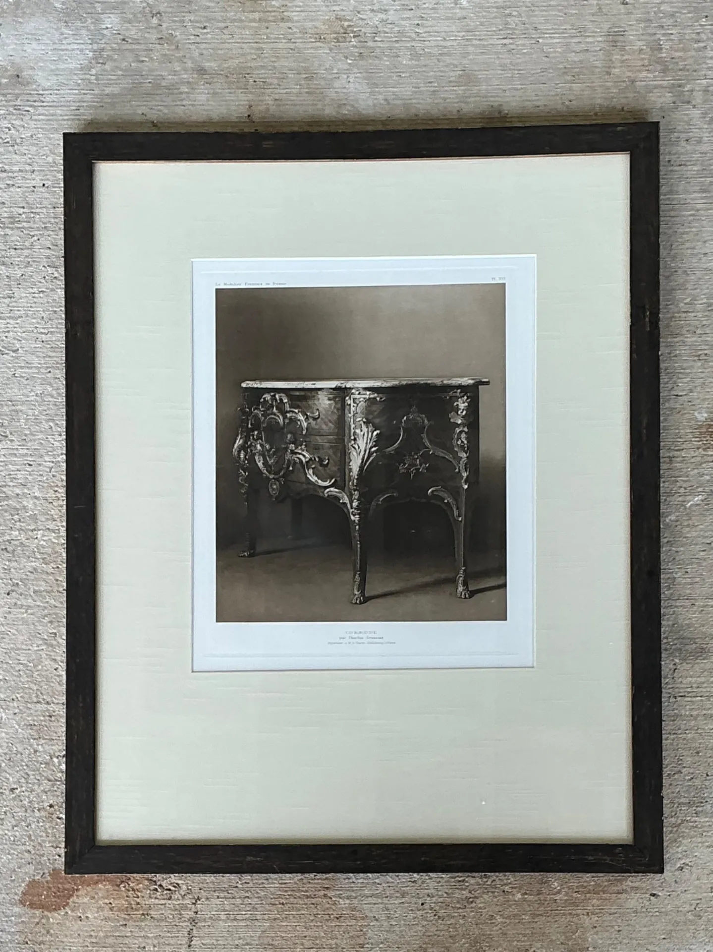 Framed Antique French Commode Print — additional photo 3