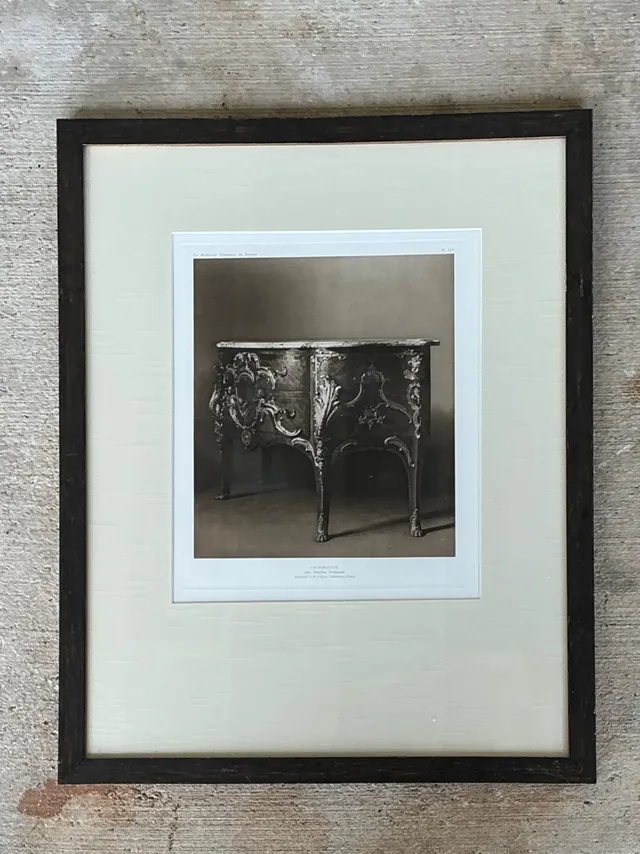 Framed Antique French Commode Print — additional photo 3